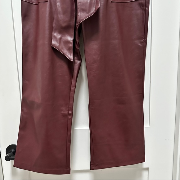 LUCY PARIS Vegan Faux Leather High Rise Tapered Pant - Picture 3 of 10